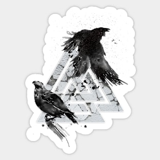 Huginn and Munning Sticker